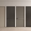 Modern single door 3d model