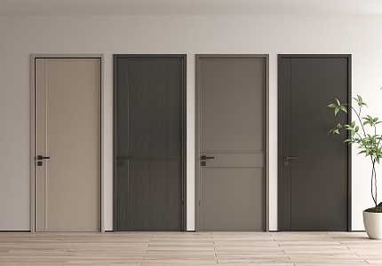 Modern single door 3d model