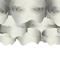 French Textured Paper Ceiling Corrugated Round Ceiling Special-Shaped Ceiling Circular Grille Ceiling Circular Wave Ceiling Corrugated Grille Ceiling 3d model