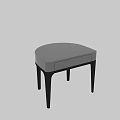 Sleek Modern Bedside Table With Curved Top Drawer And Black Legs