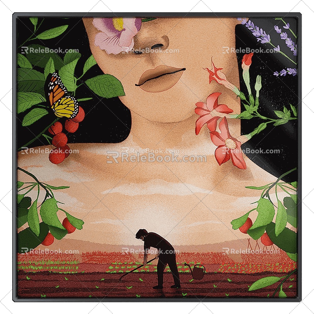 NC Design Hanging Painting Decorative Painting 3d model