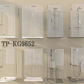 TP KG9652 Shower Enclosures with Transparent Glass Various Styles and Modern Designs