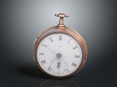 Vintage Pocket Watch Mechanical Pocket Watch Old Pocket Watch 3d model