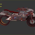 Futuristic Motorcycle With Metallic Body Detailed Mechanical Structure And Blue Wheel Lights