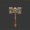 Hammer Warhammer Cartoon Hammer Magic Hammer Thor's Hammer Ancient Weapons Cold Weapons Medieval Items 3d model