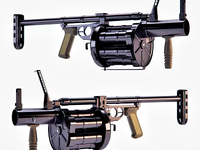 Modern guns. 3d model