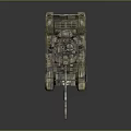 Armored Military Tank With Long Cannon Heavy Duty Tracks And Top Grill Structure