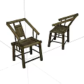 Bamboo Leisure Chairs With Traditional Woven Design And Armrests For Relaxation