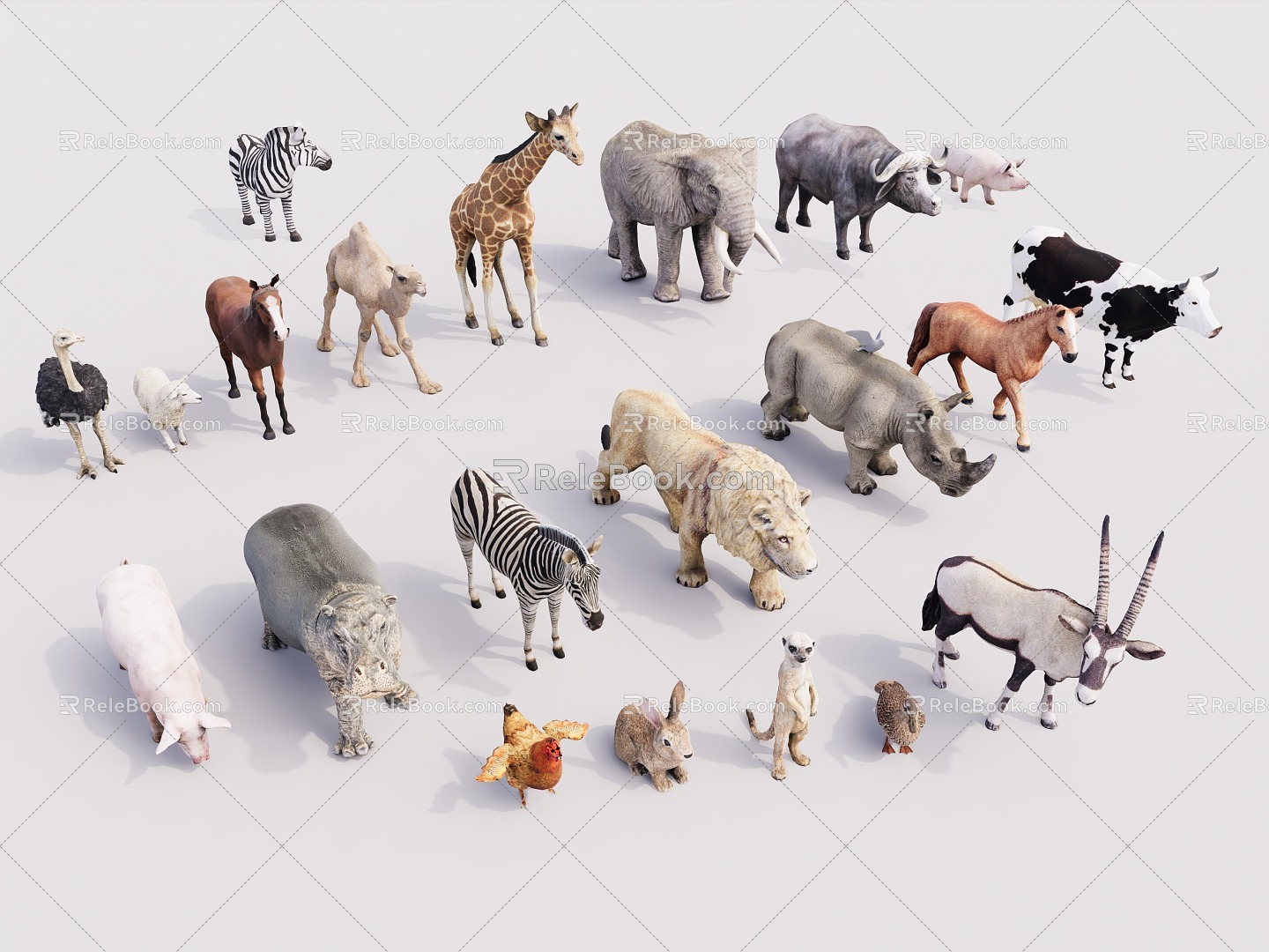 Modern Animal Animal Combination 3d model