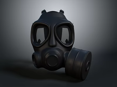 High Quality Black Fire Safety Gas Mask Equipment Essential for Emergency Protection Use 3d model