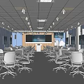 Modern classroom wisdom classroom 3d model