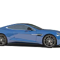 Blue Luxury Sports Car With Sleek Body Black Wheels And Modern Design