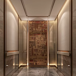 New Chinese Elevator Car 3d model