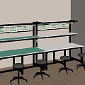 Modern assembly line workbench anti-static workbench operating table manual table equipment table 3d model