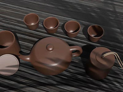 New Chinese Tea Set Tea Cup Tea Set Tea Pot Porcelain Cup 3d model