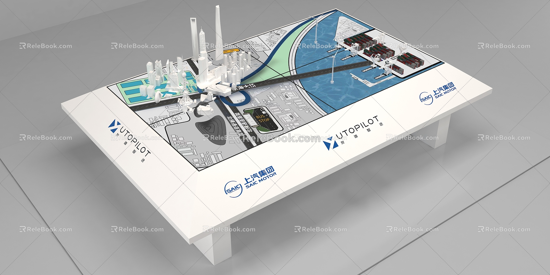 City Sand Table Interactive Table 3d model