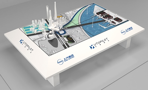 City Sand Table Interactive Table 3d model