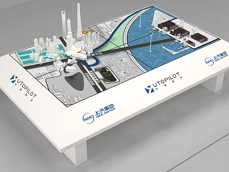 City Sand Table Interactive Table 3d model