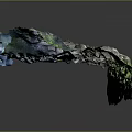 Colorful 3D Terrain Model With Blue Green White Mountain And Valley Textures