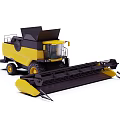 Yellow Combine Harvester With Large Efficient Cutting Mechanism For Agricultural Use