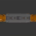 Detailed Modern Industrial Mechanical Assembly with Orange Gray Panels and Components 3d model
