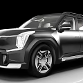 Black Modern SUV With Sleek Front Face Headlights And Stylish Wheels Design 3d model