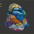 Colorful Clay Pile Stacked With Multiple Bright Colors And Textured Surface On Dark Background