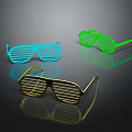 Stylish Sunglasses with Blue Green and Gold Frames for Modern Fashion Look