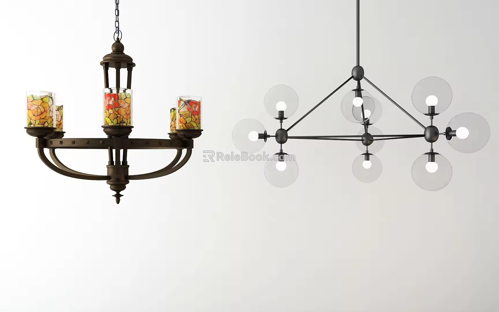 European-style chandelier combination lamp 3d model
