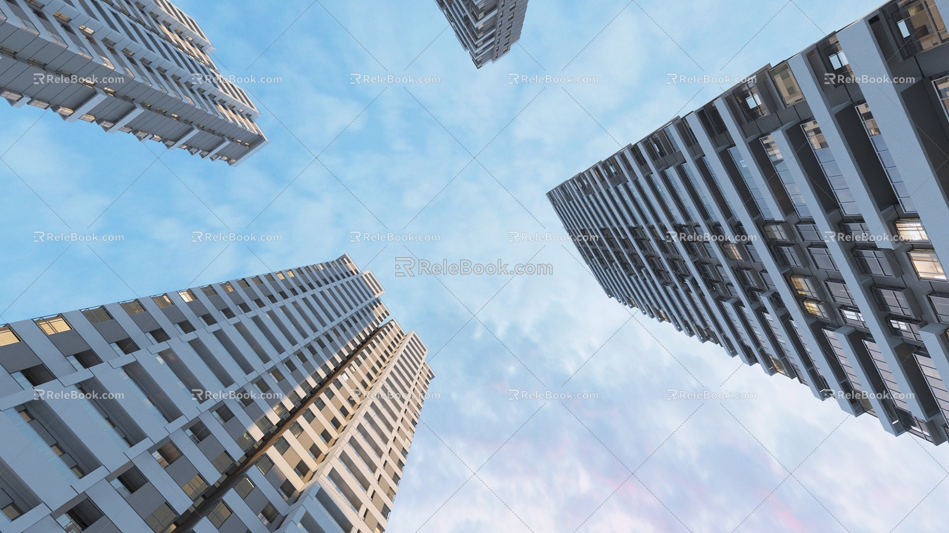 Modern Building Look-up Building 3d model