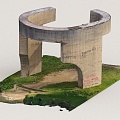 Outdoor architectural landmark 3d model