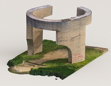 Outdoor architectural landmark 3d model