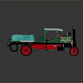 Mack & Sons Wagon Works 1880 Green Model With White Roof And Red Wheels