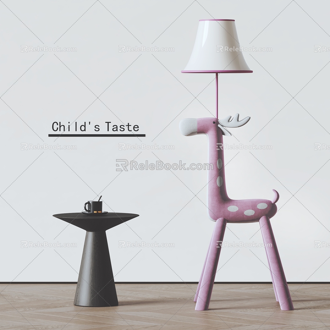 Children's Floor Lamp Cartoon Giraffe Floor Lamp Reading Lamp Table Lamp 3d model