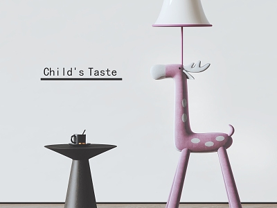 Children's Floor Lamp Cartoon Giraffe Floor Lamp Reading Lamp Table Lamp 3d model