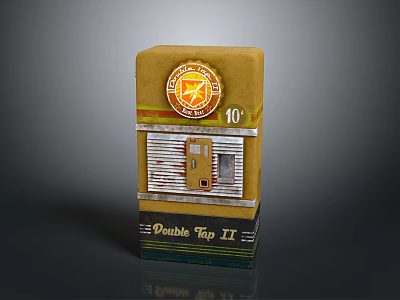 Yellow Double Tap II Device With Top Badge And Number 10 Feature 3d model