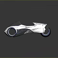 Space Inspired Futuristic Motorcycle With Aerodynamic Body And Cosmic Silver Finish For Interstellar Exploration Concept