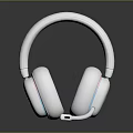 Modern White Over Ear Headphones With Built in Microphone And Plush Ear Cushions