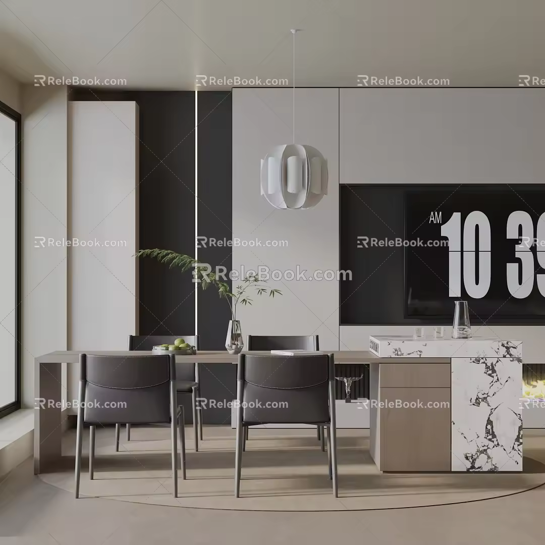 Modern table combination 3d model