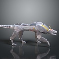 Wolf Machine Wolf Mechanical Wolf Mecha Wolf Science Fiction Wolf Cyberwolf Cyberpunk Wolf Science Fiction Monster 3d model