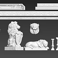 Roman Columns Various Styles with Decorative Capitals Bases and Carved Details