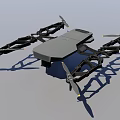 Gray Quadcopter Drone With Black Frame And Rotors For Aerial Operations