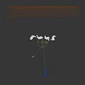 Detailed Game And Film Robotic Character Designs With Blue Orange Colors And Various Poses