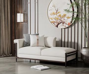 New Chinese Style Imperial Concubine Chair Imperial Concubine Sofa 3d model