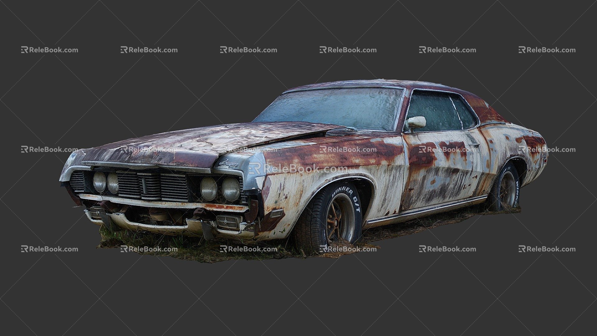 Old muscle car 3d model