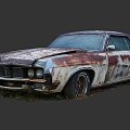 Old muscle car 3d model