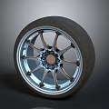 High Performance Car Tire With Alloy Wheel Rim And Modern Tread Design