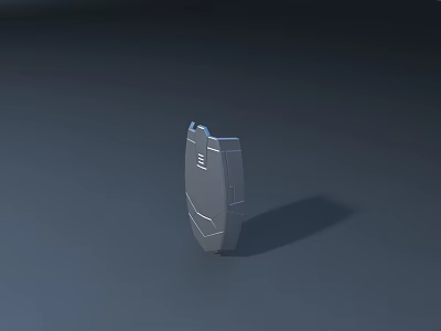 Gray 3D Model With Geometric Structure And Surface Lines On Dark Background 3d model