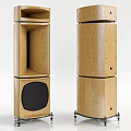 Elegant Modern Wooden Floor Standing Speakers With Subwoofer Units And Classic Design