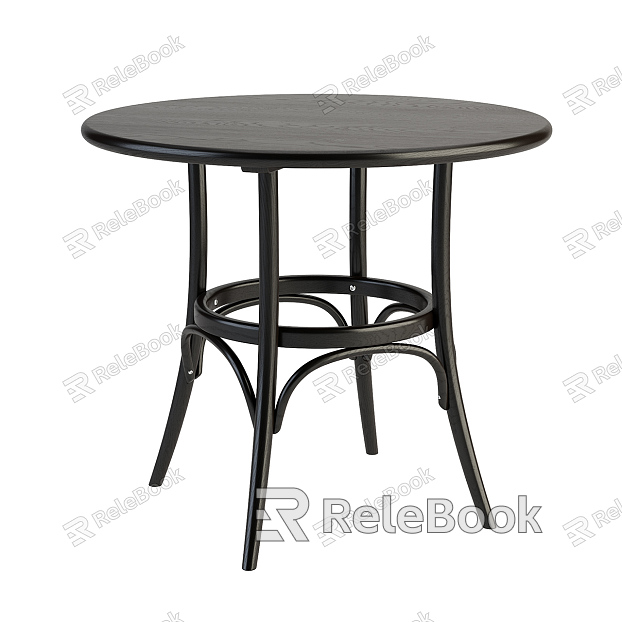 Modern Round Table Simple Single Table model